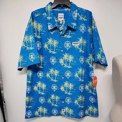 NEW Toes On The Nose Maui Brewing Co Hawaiian Shirt Mens Size 3XL Turtle Blue • $24.70