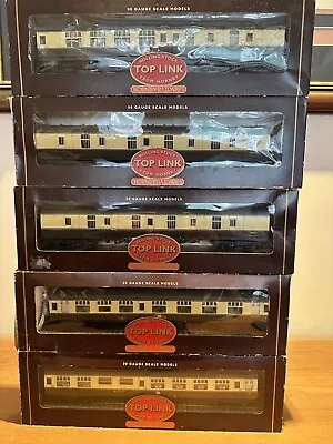 £30 • Buy Hornby Top Link 00 Gauge - Rake Of 5 X BR Mk 1 Coaches (WR) All Boxed And VGC