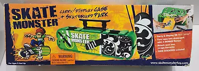 Tech Deck Skate Monster Skate Park Green Carry Display Case Fingerboard Box Wear • $35.98