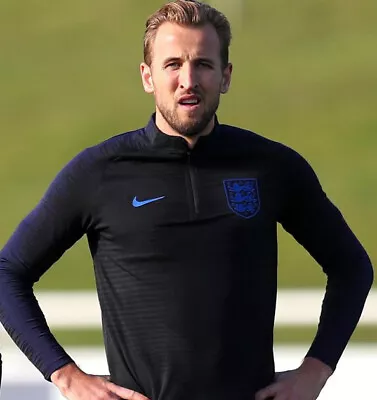 £30 • Buy England Training Shirt Drill Top 2018-2019 Long Sleeved Black Mens L Dri-fit