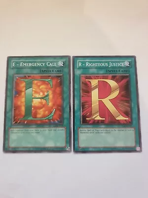 Yugioh Rare Spell Cards (E-emergency Call R - Righteous Justice) • £3