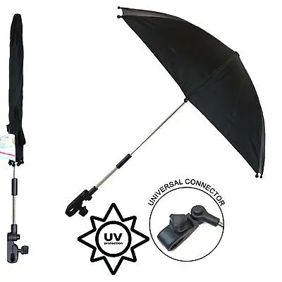 Pram Umbrella Uv Rays Protection Parasol Sunshade For Stroller Adjustable • £12.95