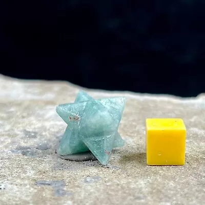 Green Aventurine Crystal Merkaba Star - Genuine Spiritual Healing Mineral Stone • £9