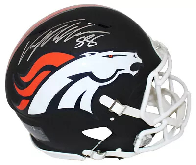 Von Miller Autographed Denver Broncos Authentic Black Matte Helmet JSA 24311 • $599.99