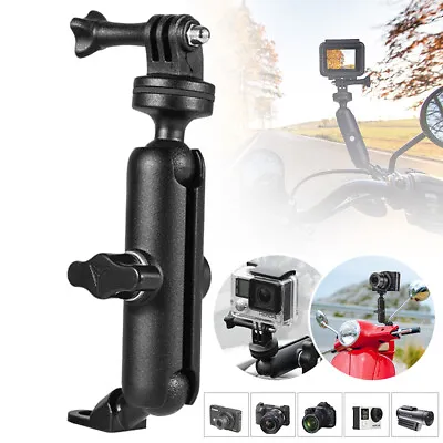 Motorcycle Bicycle Handlebar Mirror Mount Holder For Gopro Sports Action Camera • £11.90