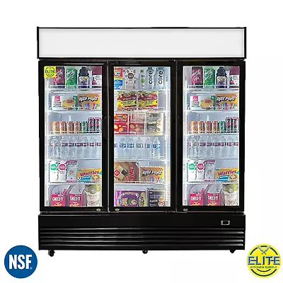 NSF 3 Glass Door Merchandiser Commercial Refrigerator 74  W/ LED ETL • $2723.83