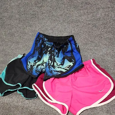 Nike Shorts Women's Sz S Dri Fit Tempo Running Bottoms Lot Of 3 Blue Pink Black • $27