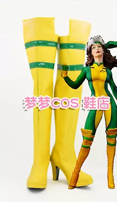 $19 • Buy X-Men Cosplay Boots Rogue Cosplay Shoes Handmade Custom Made Any Size