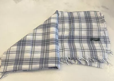 J. Crew Blue Plaid Scarf • $12