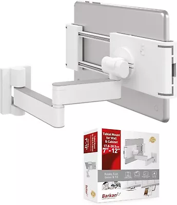 Barkan 7  To 12  Tablet Mount Bracket For Wall And Cabinet White Full Motion • £23.85