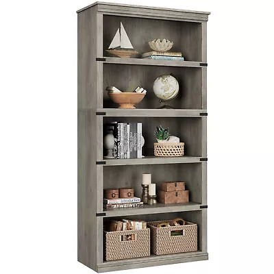 Bookcase Farmhouse Book Shelf With Storage Open Display Bookshelves Home Decor • $99.47