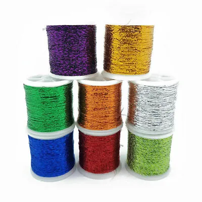 £4.99 • Buy Decorative Metallic Glitter Thread Embriodery 8 Colours Sewing Thread Polyester