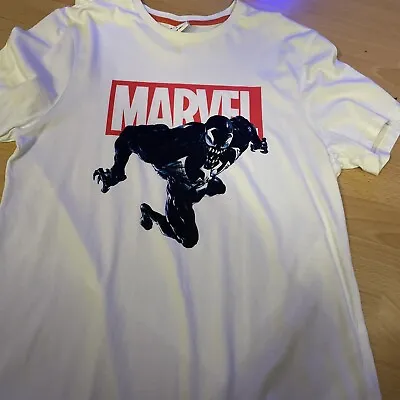 Mens Venom Marvel T-shirt  White Size Large  • £4.99