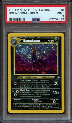 $800 • Buy Houndoom PSA 9 8/64 !!!!!HOLO BLEED SWIRL!!!! Neo Revelation MINT Pokemon Card