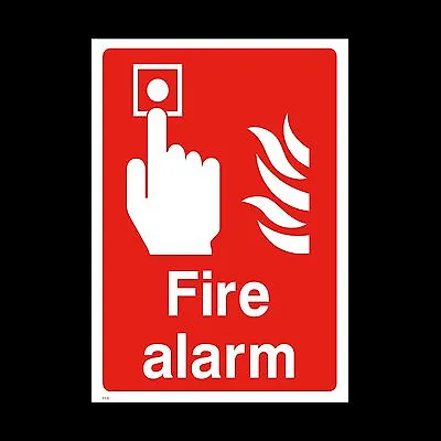 £1.19 • Buy Fire Alarm Sign, Sticker - All Sizes & Materials  Fire Exit, Extinguisher (FE8)