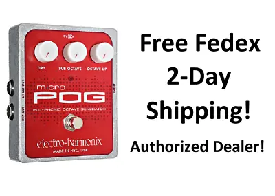 New Electro-Harmonix EHX Micro Pog Polyphonic Octave Generator Effects Pedal • $244.90