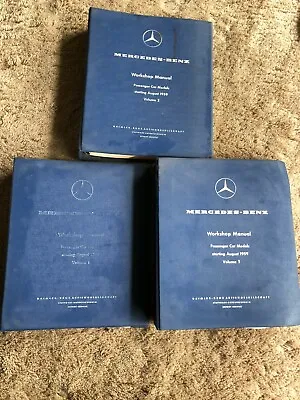 MERCEDES WORKSHOP MANUAL SET VOLUMES 1 2 3 120 113 111 112 Ponton FIntail • $499