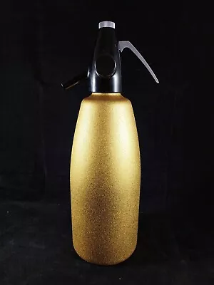 MCM VTG Seltzer Bar Bottles Aluminum Gold Sparkles Made In Hungary • $19.99