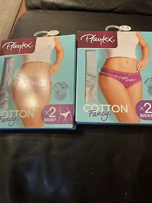 £8.50 • Buy Playtex Brief Cotton Stretch Knickers 2 Packs Size 22 BNWT RRP £13