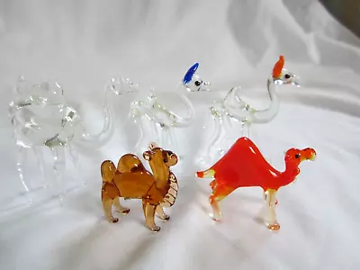 5 X Vintage Venetian Murano Hand Blown Glass - Camels Miniatures • £10