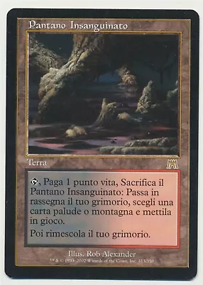 MTG Magic The Gathering ITALIAN Onslaught Bloodstained Mire MP Moderate Play!! A • $39.99