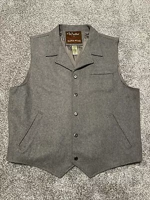 Walls Authentic Ranch Wear Vest Mens X-Large Regular Grey Wool Blend Western • $49.10