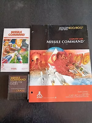 Atari 400/800/XL/XE Missle Command Game Cartridge CXL4012 • $25