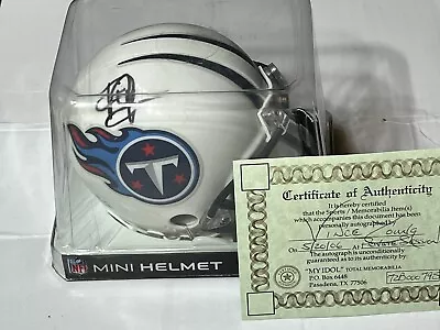 Vince Young Signed Tennessee Titans White Riddell Speed Mini Helmet W/ COA • $60