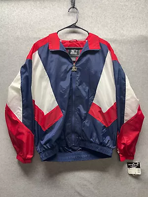 VTG Starter Jacket Windbreaker USA 1996 Atlanta Olympic Red White Blue Large NEW • $24.45