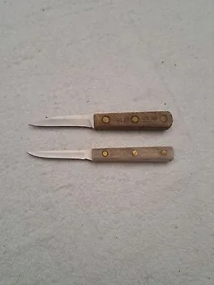 $16 • Buy Vintage Chicago Cutlery 100S & 102S Paring Knives Wood Handle