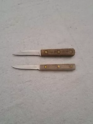 $16 • Buy Vintage Chicago Cutlery 100S & 102S Paring Knives Wood Handle
