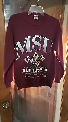 Vtg 90s Y2k Mississippi State Bulldogs Walkin Bully Crewneck Sweatshirt SZ M MSU • $39.99