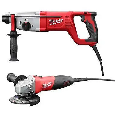 Milwaukee 5262-21A Corded 1  SDS Plus Rotary Hammer/4-1/2  Angle Grinder Combo • $199