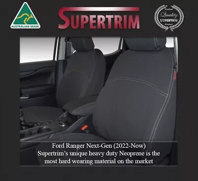 Ford Ranger Next-Gen Neoprene Seat Covers FRONT (Full-back + Map Pockets) + Rear • $679