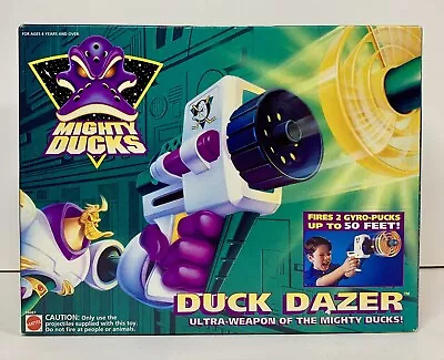 NEW Sealed 1997 Mattel Mighty Duck Dazer Ultra Weapon Gyro Puck Toy Gun 16687 F3 • $65