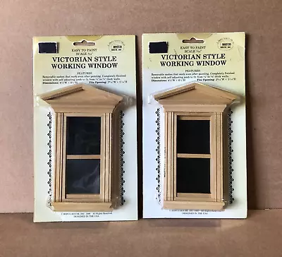 Dollhouse Miniature.  Victorian Windows.  By Hofco.  Lot  Of  2.   1:12 Scale. • $24.95
