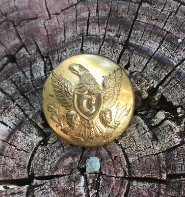 Union Cavalry Eagle “C”  Overcoat Button Non Dug With FREE SHIPPING • $65