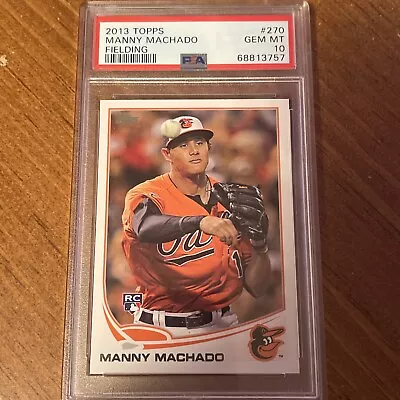 2013 Topps #270 Manny Machado Rc Orioles Fielding Psa 10 • $5.50