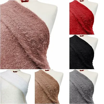 £1 • Buy Mohair Jersey Fabric Premium Quality Stretch Soft Knit Loungewear Plush Material