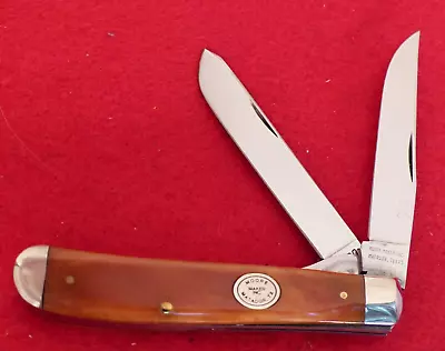 Moore Maker USA Made 4  Smooth Bone 5201LL Linerlock Lock Blade Trapper Knife • $120