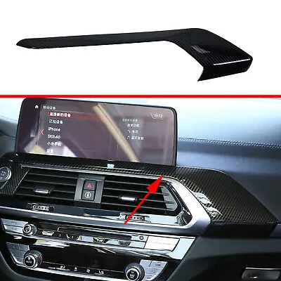 $39.90 • Buy Carbon Fiber Dashboard Middle Air Vent Cover Trim For BMW X3 G01 2018-2021 Parts