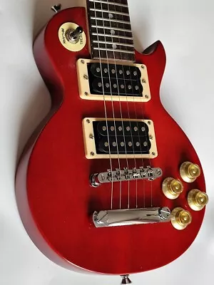 Mini Electric Guitar  Red Glossy Body 21 Frets Rosewood Fretboard &Soft Case • $169.57