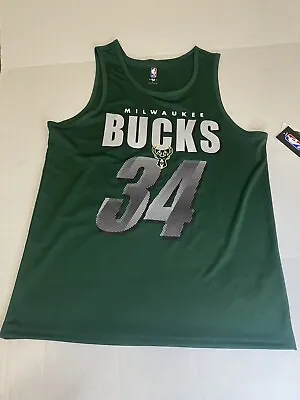 Milwaukee Bucks Jersey #34 Antetokounmpo NBA Size L • $30