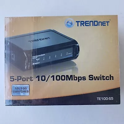 TRENDnet 5-Port Fast Ethernet Network Switch 10/100Mbps TE100-S5 New  • $11.54