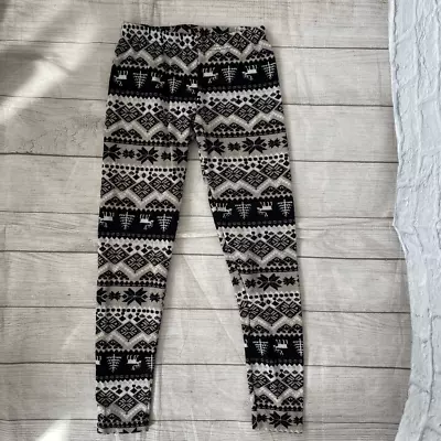 No Boundaries Junior M 7-9 Winter Print Fleece Leggings • $15