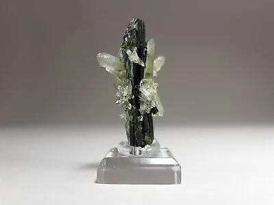 Sharp Dark Green Epidote & Quartz Crystal Cluster From Green Monster #10 • $50