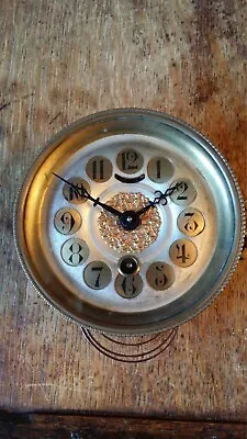 Antique Brass Mantel Clock Movement & Dial - Spares Repair Parts • £19.95