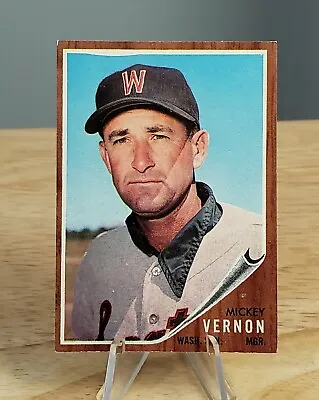 1962 Topps #152 Mickey Vernon Washington Senators  • $2.84