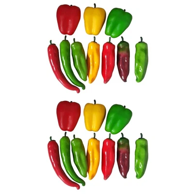 £11.60 • Buy  20 Pcs Artificial Chilli Showcase Decorations Red Chili Toy Room