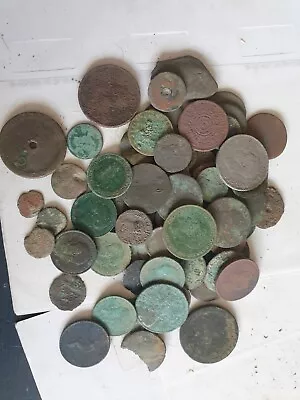 Metal Detecting Finds Coins. Batch 6. 68 Coins. Couple Roman Coins  • £9.50